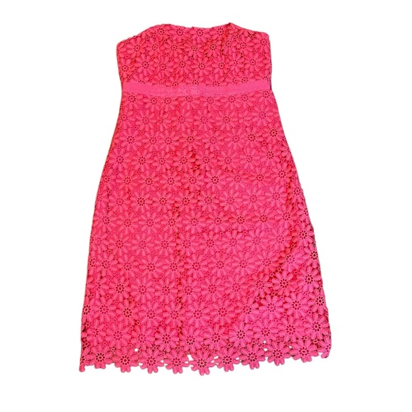 🔆 Lilly Pulitzer Strapless Floral Lace Bowen Dress, Size 4 - Picture 2 of 6